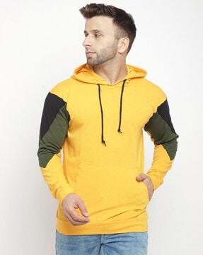 colourblock hooded t-shirt