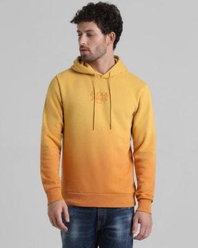 colourblock hoodie with drawstring