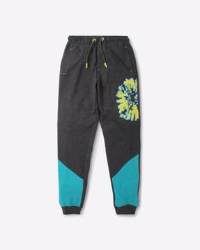 colourblock jogger pants with insert pockets