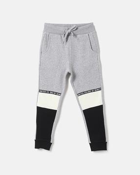 colourblock joggers with insert pockets