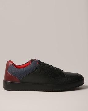 colourblock lace-up casual shoes