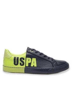 colourblock lace-up casual sneakers