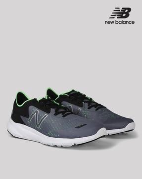 colourblock lace-up running shoes