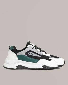 colourblock lace-up sneakers