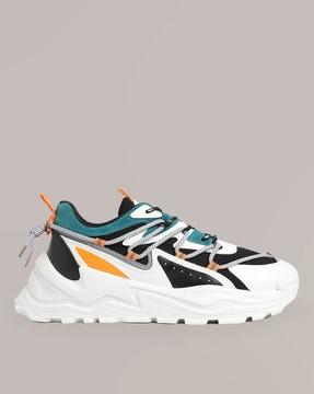 colourblock lace-up sneakers