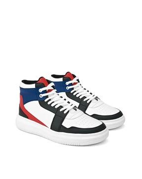colourblock lace-up sneakers