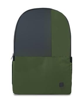 colourblock laptop backpack with adjustable straps