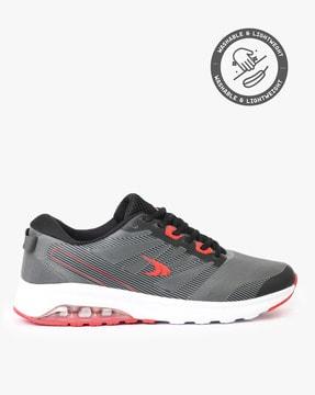 colourblock low-top lace-up sport shoes