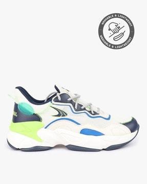 colourblock low-top sports shoes