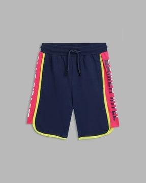 colourblock mid-rise shorts