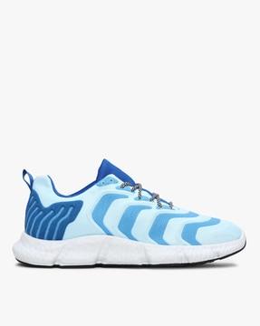 colourblock mid-top lace-up sneakers