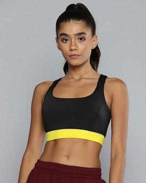 colourblock non-padded sports bra