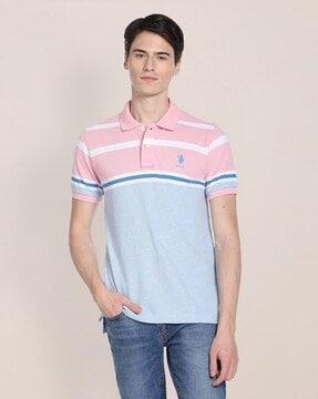 colourblock pique polo t-shirt