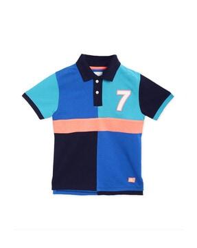 colourblock polo t-shirt