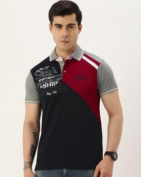 colourblock polo t-shirt