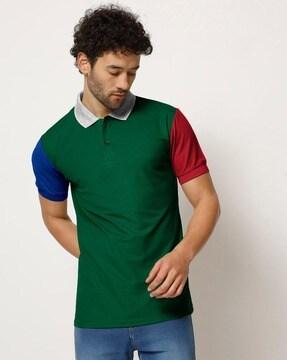 colourblock polo t-shirt