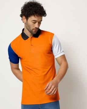 colourblock polo t-shirt