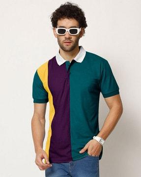 colourblock polo t-shirt