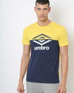 colourblock print crew-neck t-shirt