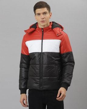 colourblock quilted jacket