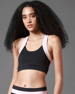 colourblock racerback sports bra