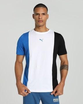 colourblock regular fit crew-neck t-shirt