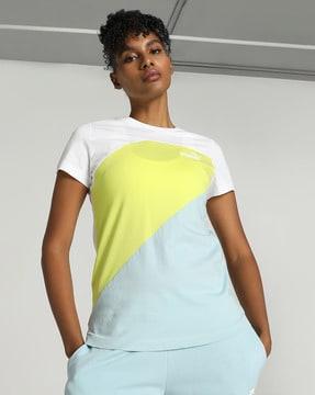 colourblock regular fit crew-neck t-shirt