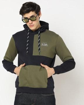 colourblock regular fit hoodie