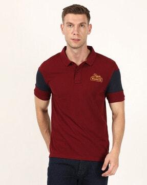 colourblock regular fit polo t-shirt