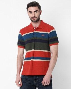 colourblock regular fit polo t-shirt