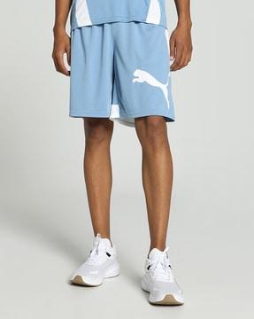 colourblock regular fit shorts with elasticated waist