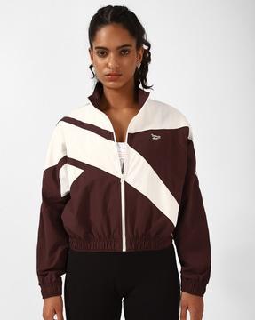 colourblock regular fit zip-front track jacket