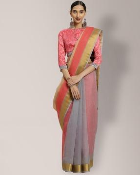 colourblock regular saree