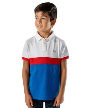 colourblock relaxed fit polo t-shirt