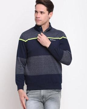 colourblock round-neck sweatshirt