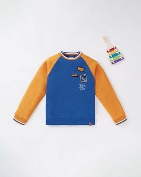 colourblock round-neck sweatshirt