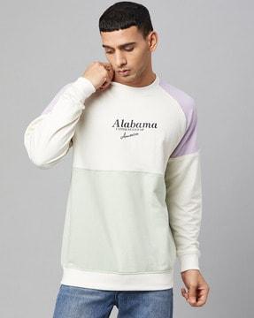 colourblock round-neck sweatshirt