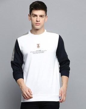 colourblock round-neck sweatshirt