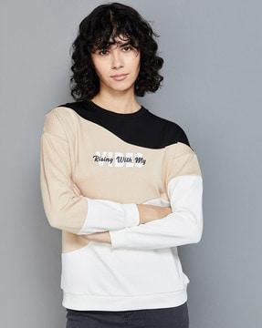 colourblock round-neck sweatshirt