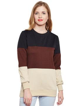 colourblock round-neck sweatshirt