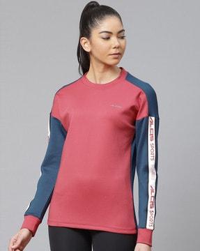 colourblock round-neck sweatshirt