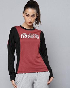 colourblock round-neck sweatshirt