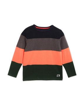 colourblock round-neck t-shirt