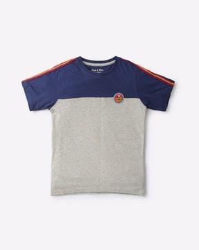 colourblock round-neck t-shirt