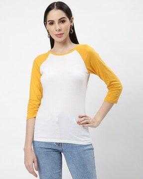 colourblock round-neck t-shirt