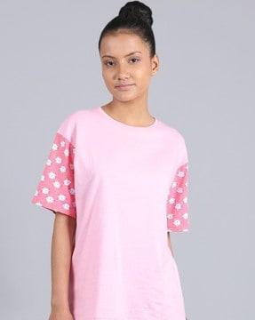 colourblock round-neck t-shirt