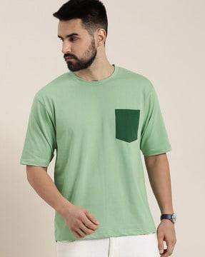colourblock round-neck t-shirt