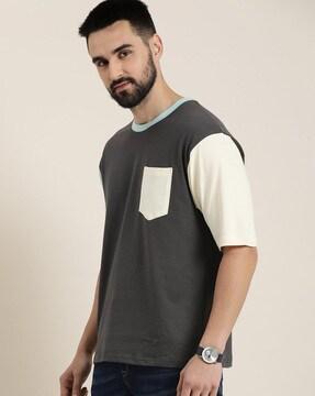 colourblock round-neck t-shirt