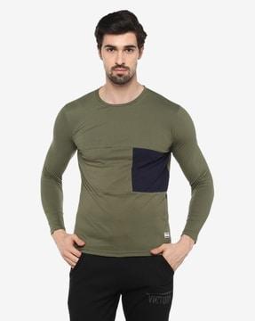 colourblock round-neck t-shirt