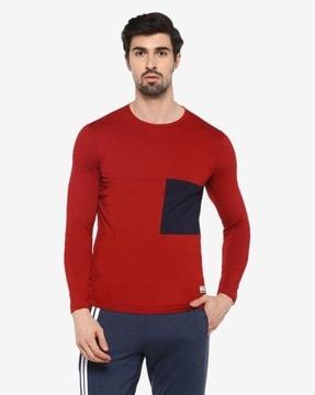 colourblock round-neck t-shirt